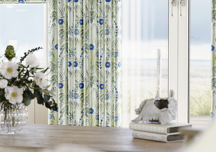 Cotswold Faux Silk, Sapphire - Made to Measure Curtain - Image 5